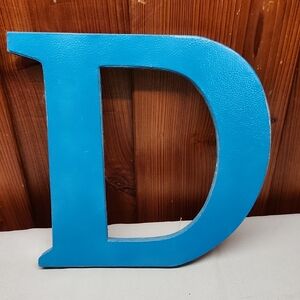 Letter D Blue Decorative Decor